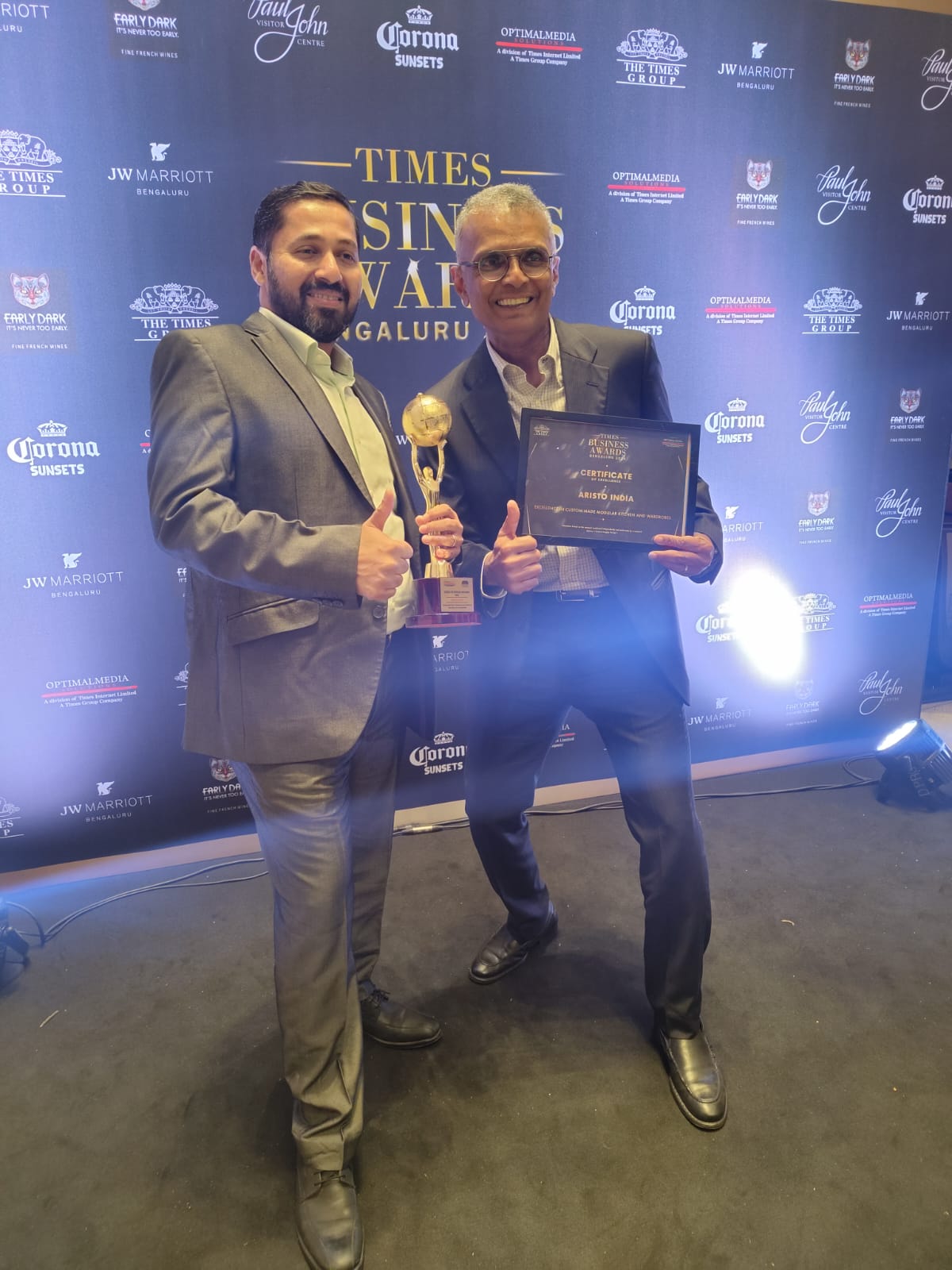 Aristo India, Bangalore Events at Times Business Award 2024